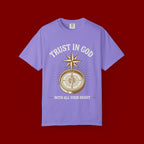 Trust in God Compass T-Shirt — "Trust In God With All Your Heart" Christian Faith Tee