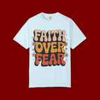 Faith Over Fear T‑Shirt — Retro Floral Inspirational Tee