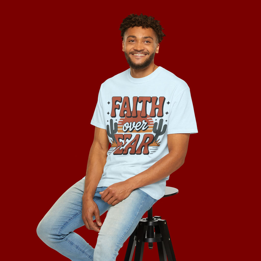 Faith Over Fear T-Shirt — Christian Inspirational Desert Graphic