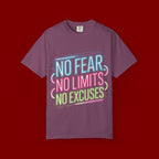 No Fear No Limits No Excuses Neon Graphic T-Shirt