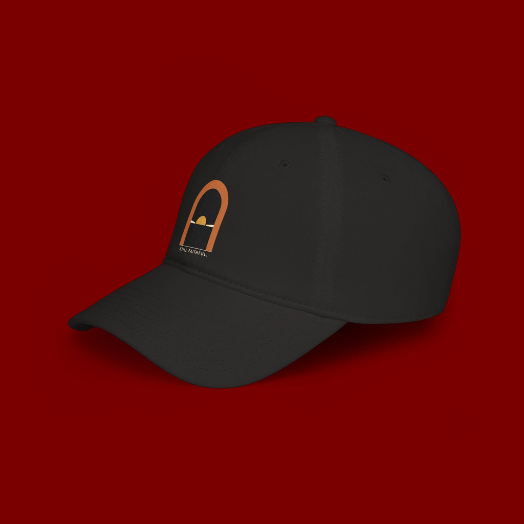 Lighthouse Sunset Cap — "Trust God" Embroidered Low Profile Baseball Hat