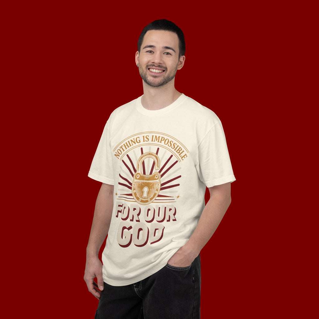 Nothing Is Impossible For Our God T-Shirt — Christian Faith Graphic Tee