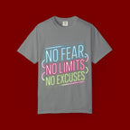 No Fear No Limits No Excuses Neon Graphic T-Shirt