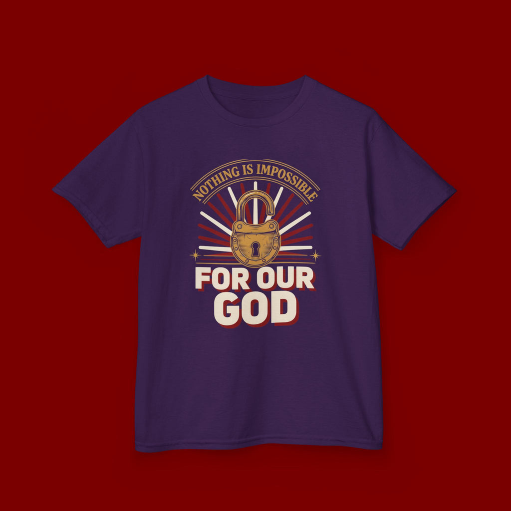 Kids 'For Our God' Christian Faith T‑Shirt — Inspirational Religious Tee