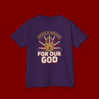 Kids 'For Our God' Christian Faith T‑Shirt — Inspirational Religious Tee