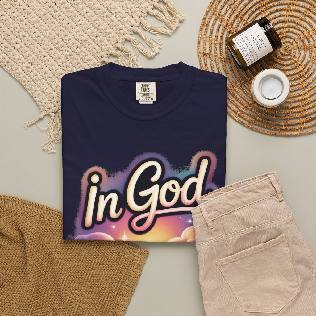 T-Shirt — “In God the Heart Finds Peace” Religious Faith Tee