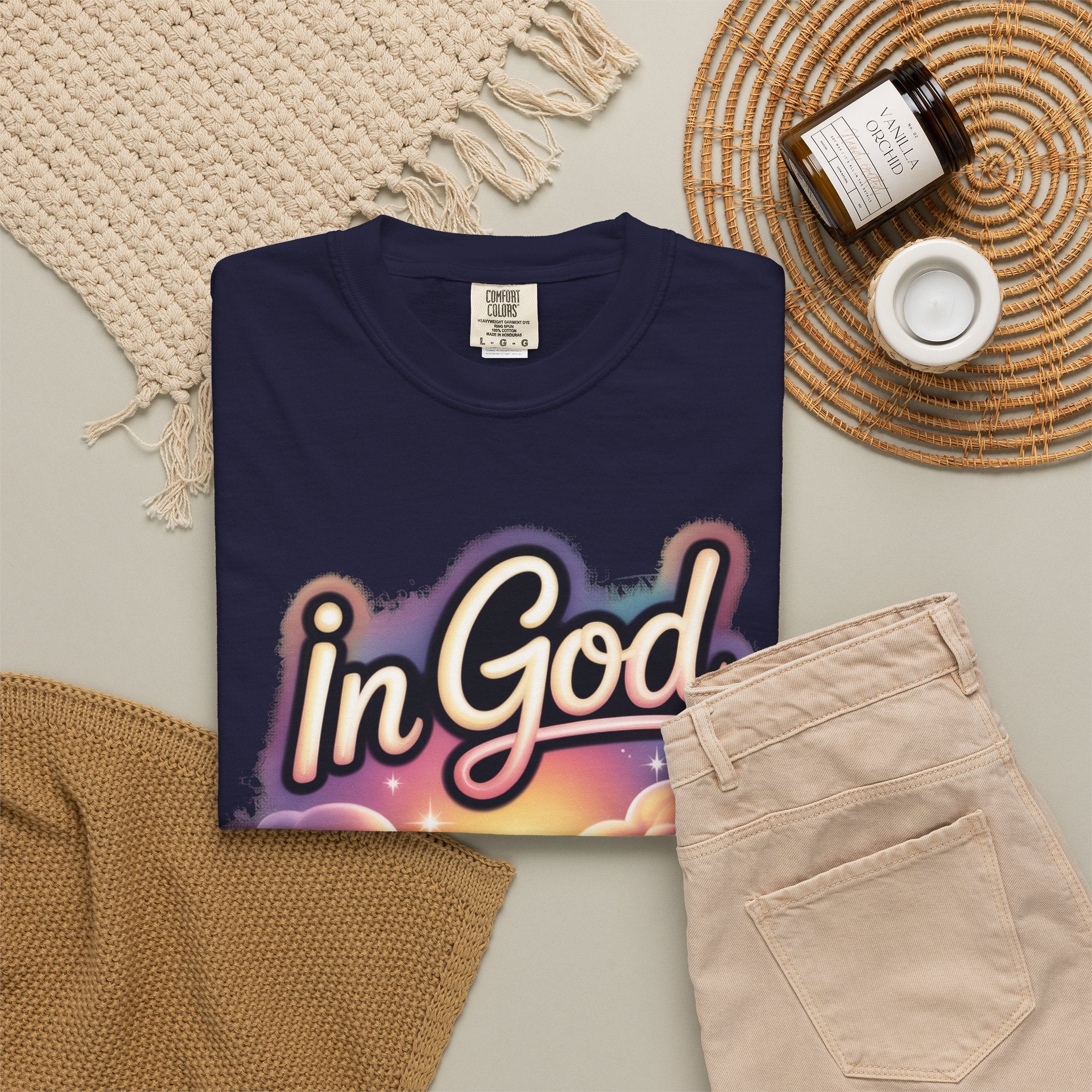 T-Shirt — “In God the Heart Finds Peace” Religious Faith Tee