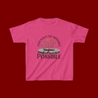 Kids Tee — “Faith Makes the Impossible Possible” Floral Inspirational Shirt