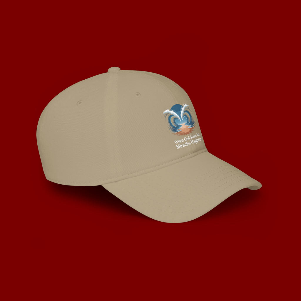 Inspirational 'When God Steps In Miracles Happen' Low Profile Baseball Cap