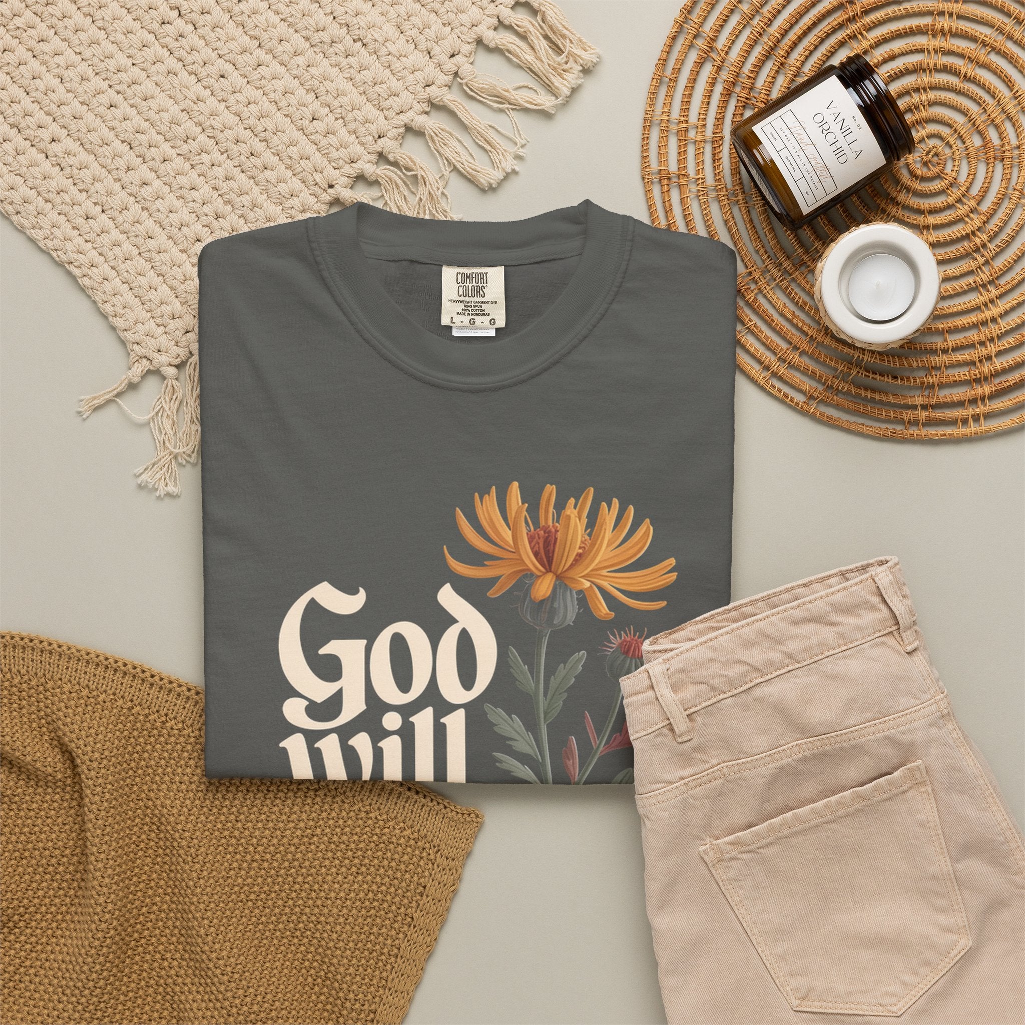 God Will Always Make a Way T-Shirt — Inspirational Floral Christian Tee
