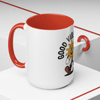 Good Vibes Only Coffee Mug - Retro Sun Cartoon Accent Mug (11/15oz)