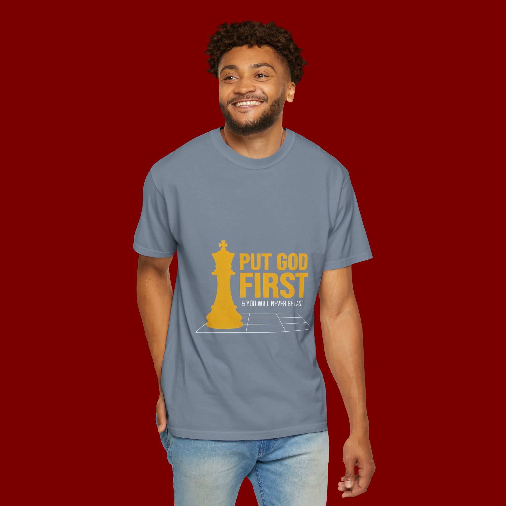 Put God First Chess King T-Shirt — Christian Faith Graphic Tee