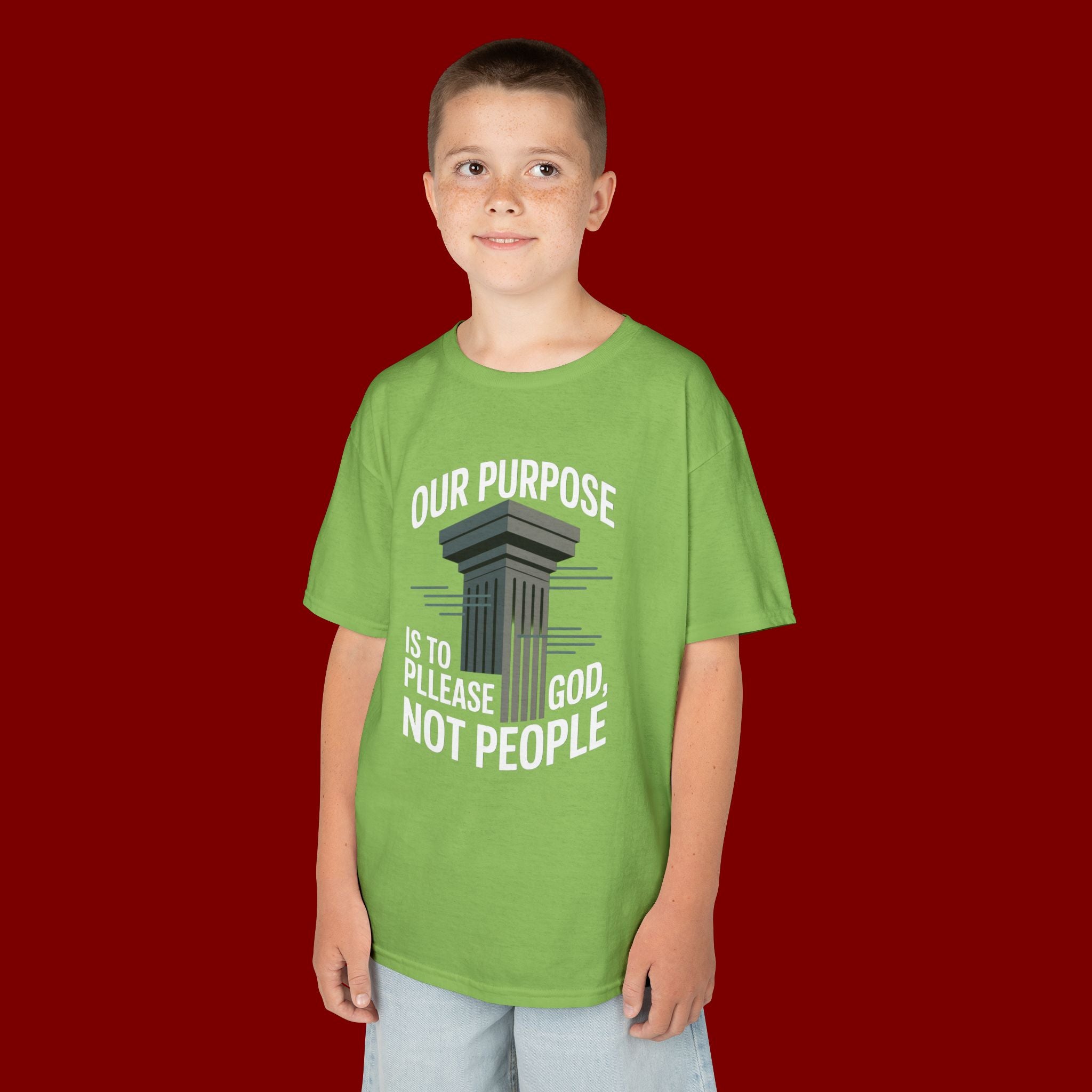 Kids T-Shirt — "Our Purpose Is To Please God, Not People" Faith Graphic Tee