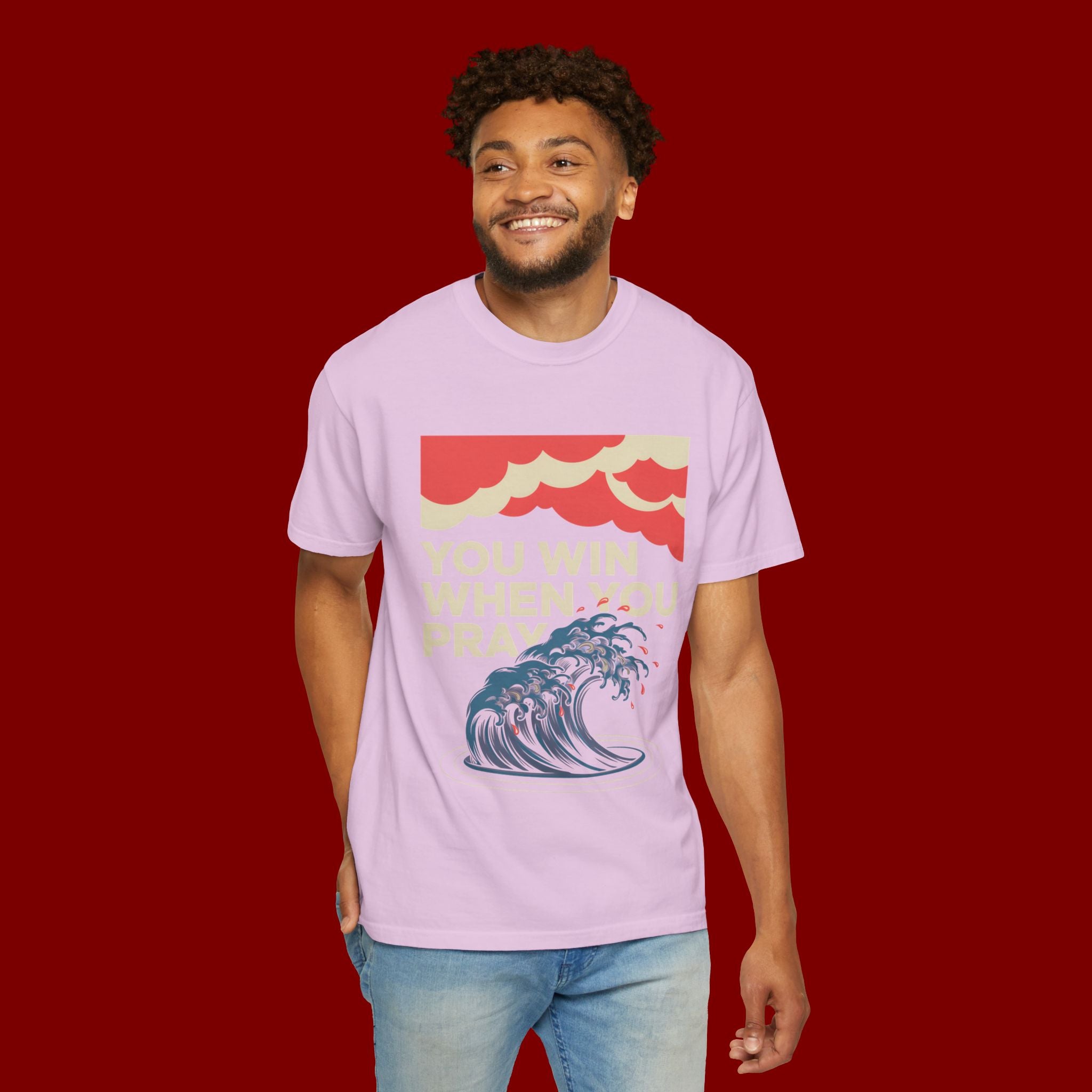 You Win When You Pray T-Shirt — Vintage Wave Faith Tee