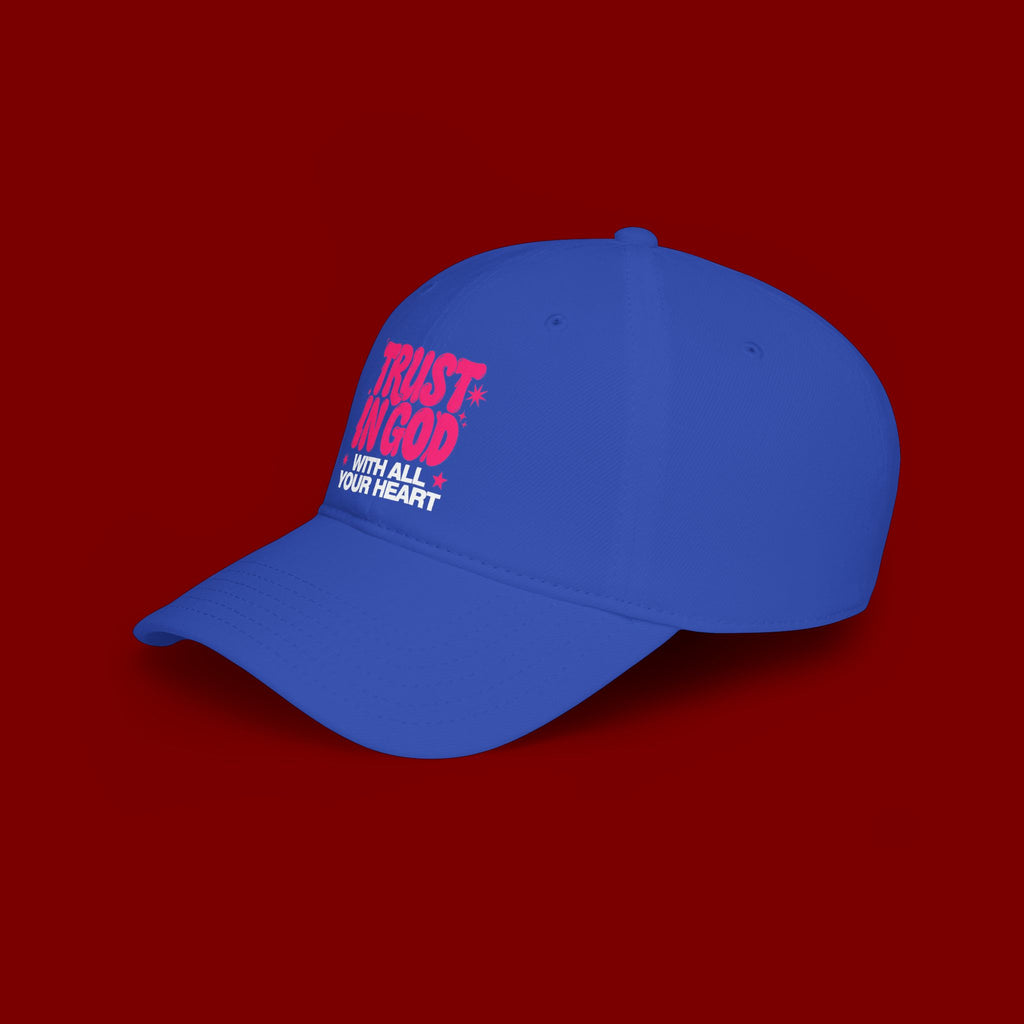 Trust In God Baseball Cap — Faith Hat with “Trust in God with All Your Heart”