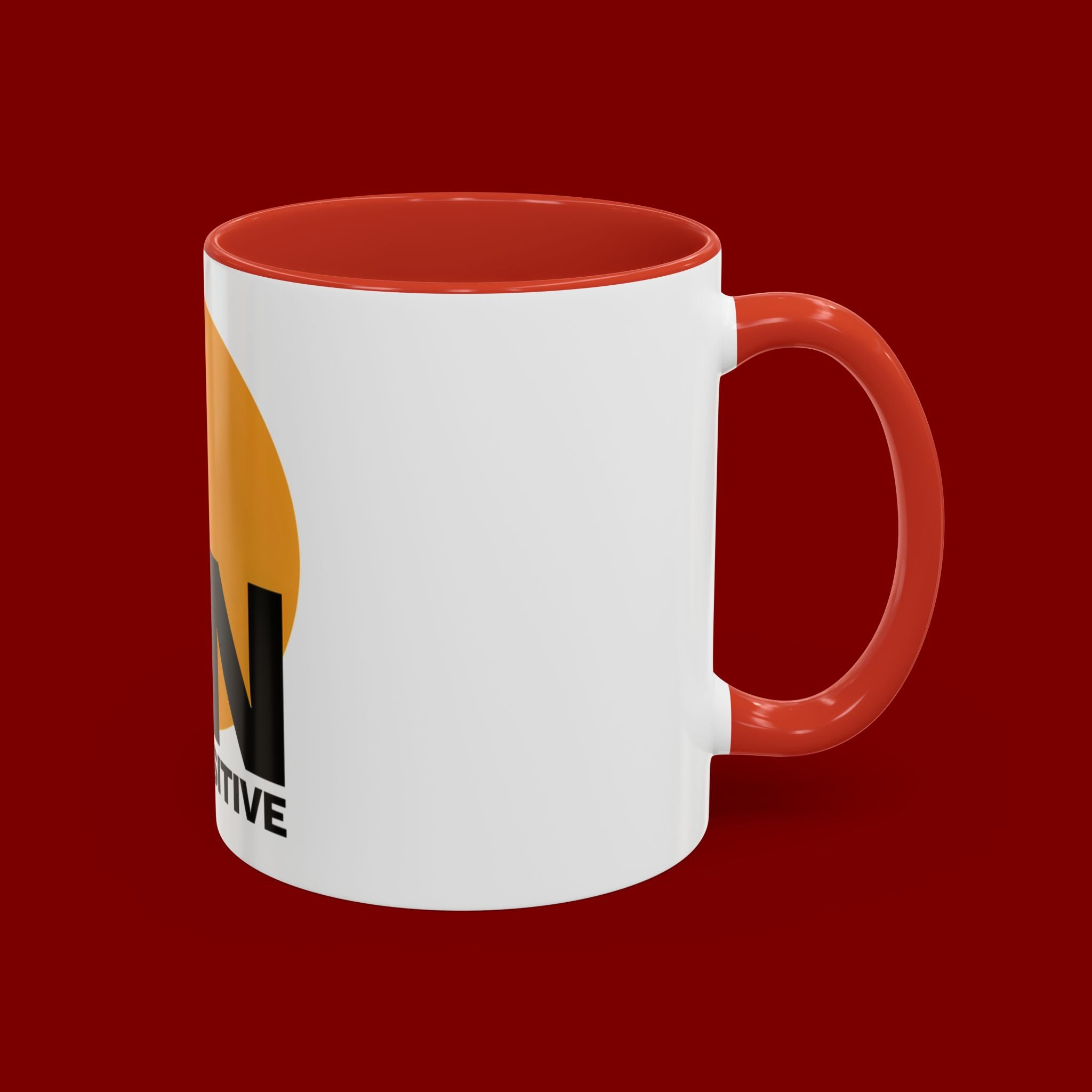Accent Coffee Mug — "Focus On The Positive" Motivational Mug