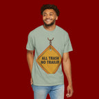 Funny Road Sign T-Shirt — "All Trash No Trailer" Graphic Tee