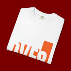 OVER Block Graphic T-Shirt — Bold Orange Minimalist Tee
