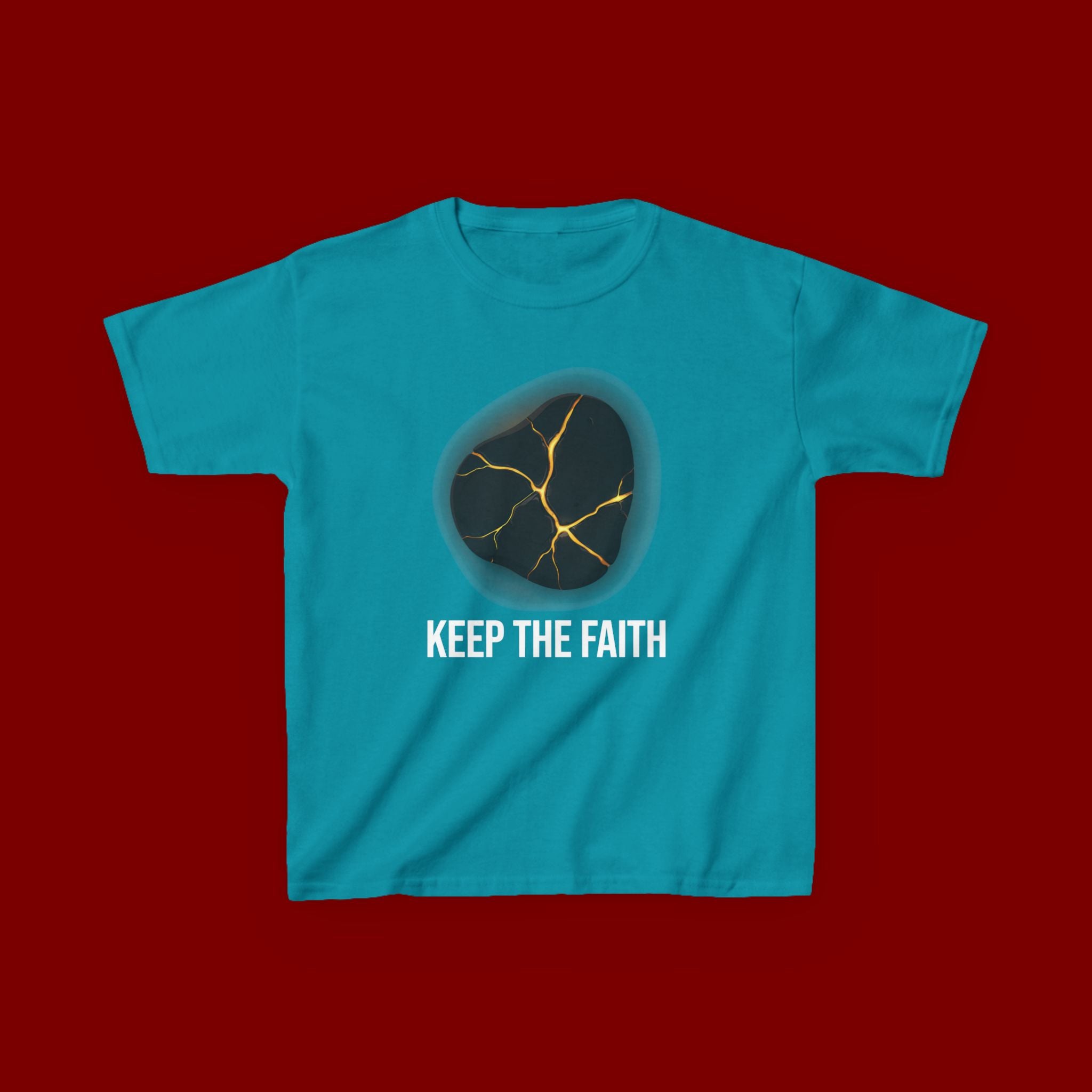 Keep The Faith Kids Tee — Kintsugi Stone Inspirational Children's T-Shirt
