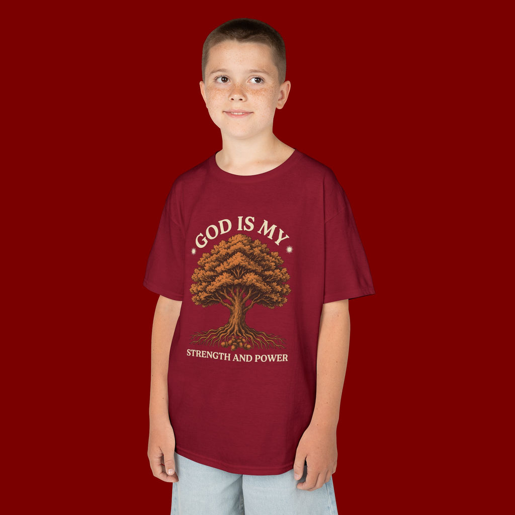 Autumn Oak Tree Kids T‑Shirt — Cozy Fall Nature Tee for Children