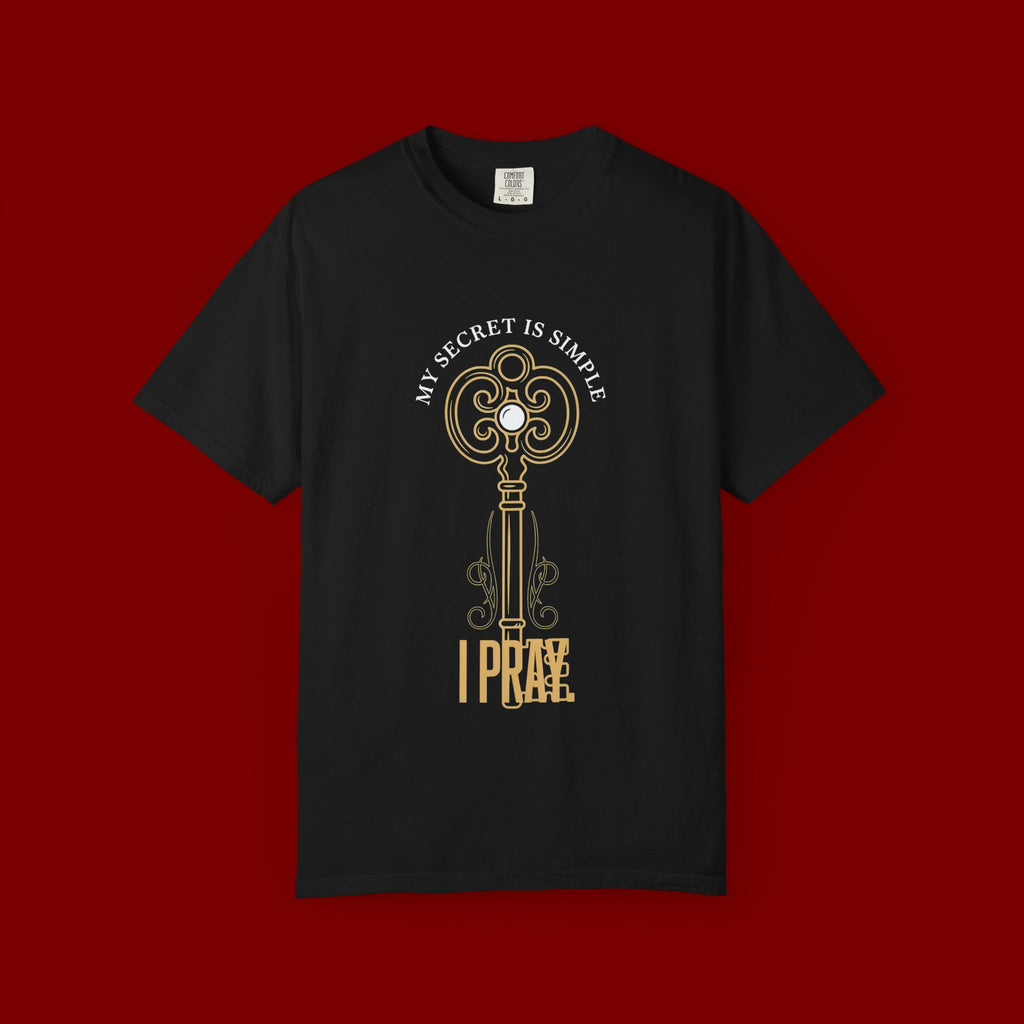 I Prae Key Graphic T-Shirt — 'My Secret Is Simple' Vintage Key Tee
