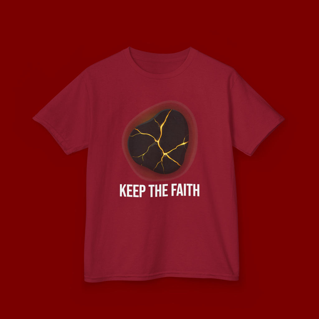 Keep The Faith Kids Tee — Kintsugi Stone Inspirational Children's T-Shirt