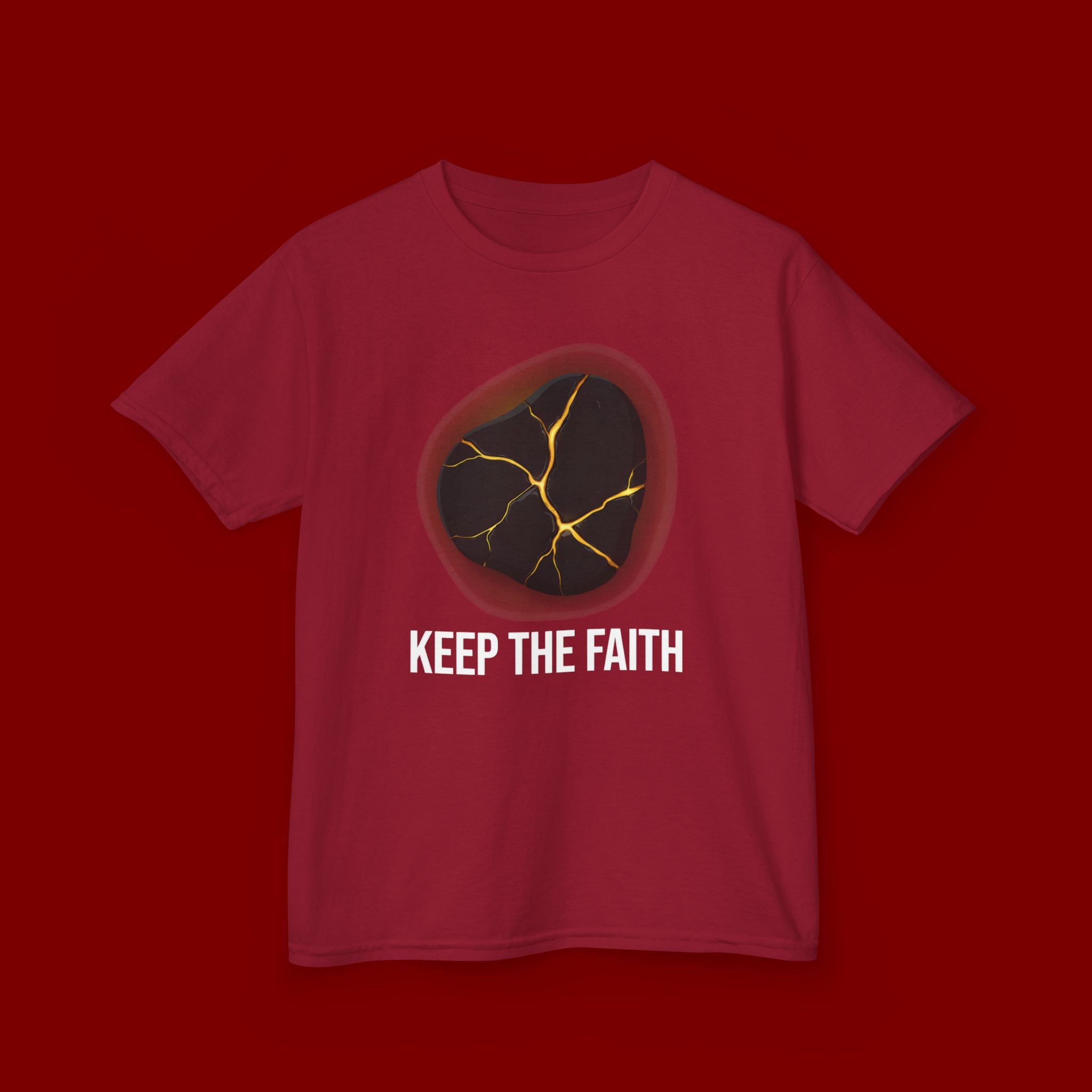 Keep The Faith Kids Tee — Kintsugi Stone Inspirational Children's T-Shirt