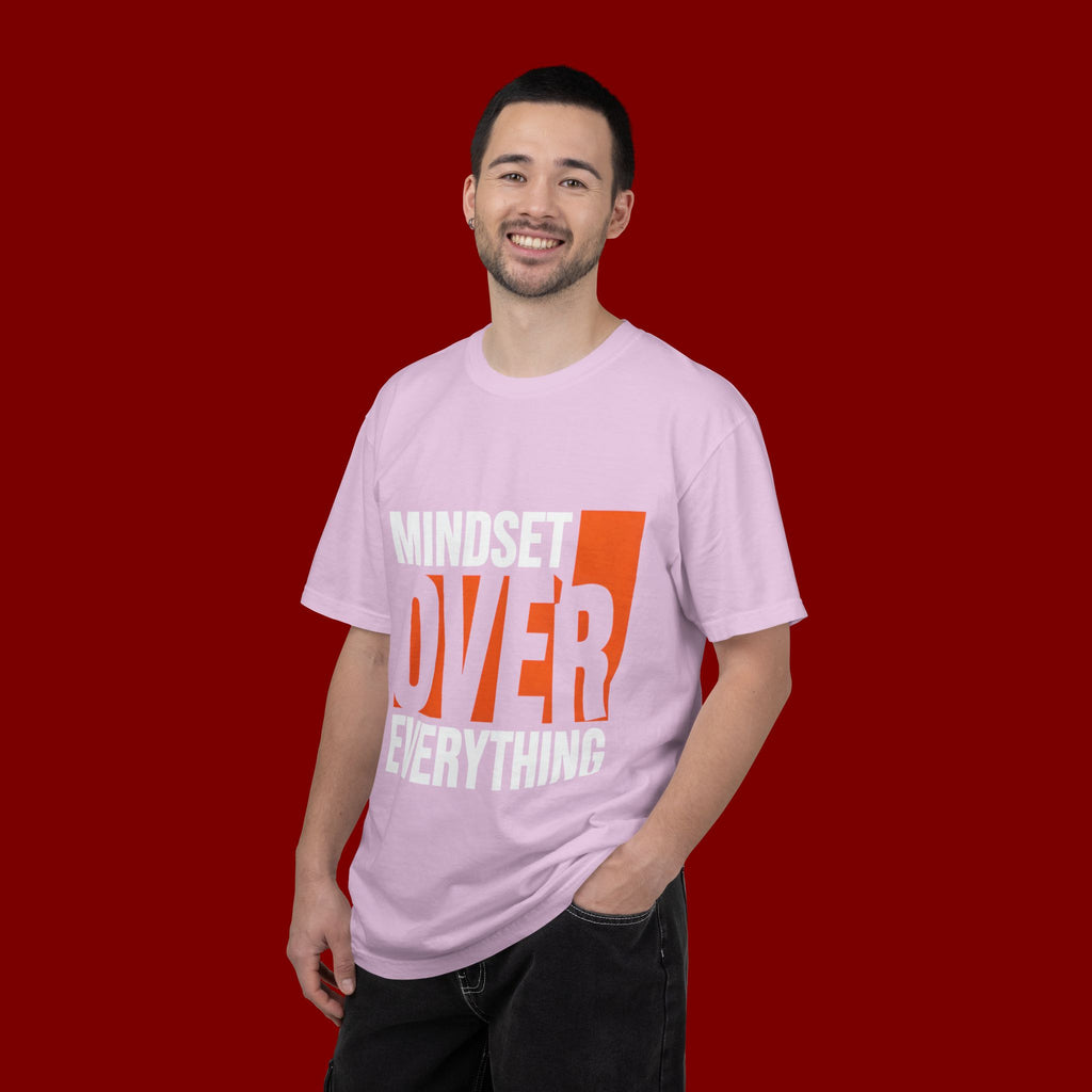 OVER Block Graphic T-Shirt — Bold Orange Minimalist Tee