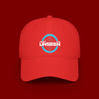 Trust The Unseen Target Logo Baseball Cap — Low Profile Red Hat