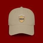Solid Shield Baseball Cap — 'Stay Solid' Embroidered Low Profile Hat