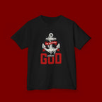 Kids Anchor T‑Shirt – "I'm Nothing Without God" Christian Tee for Boys & Girls