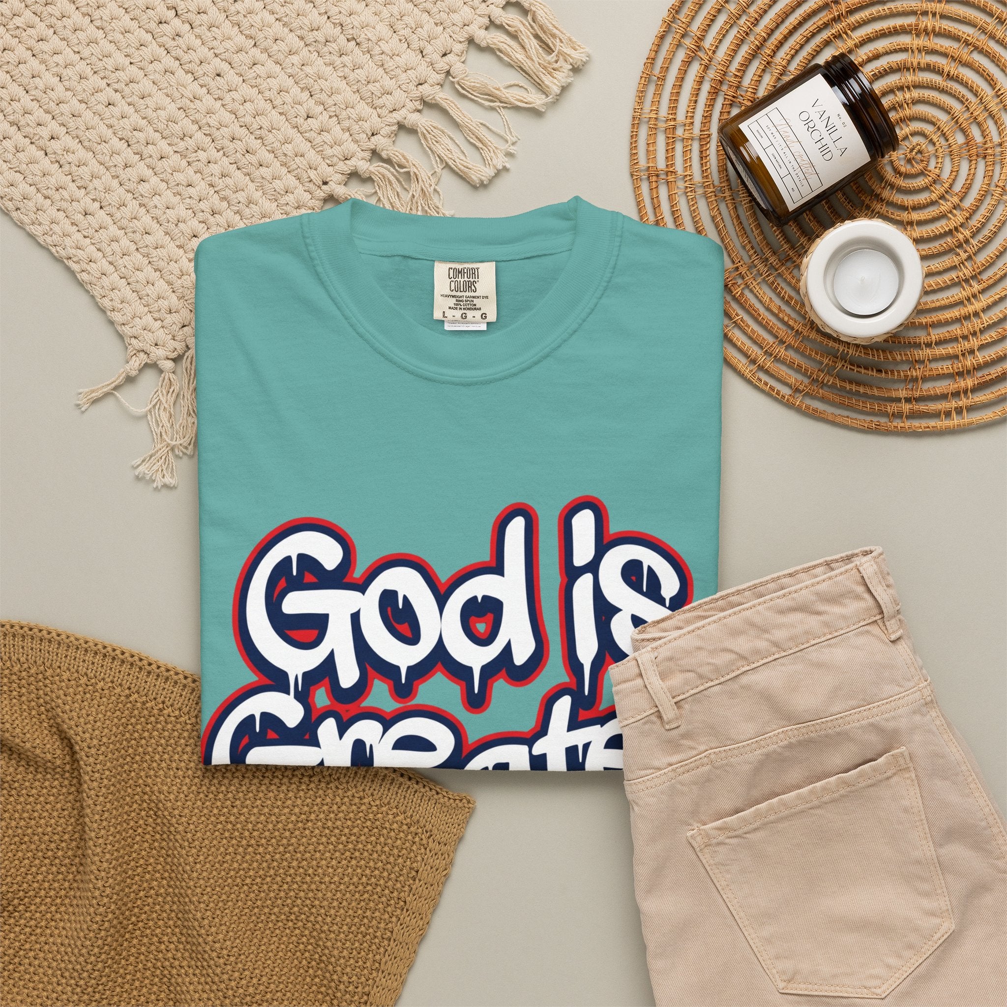 God Is Greater American Flag T-Shirt