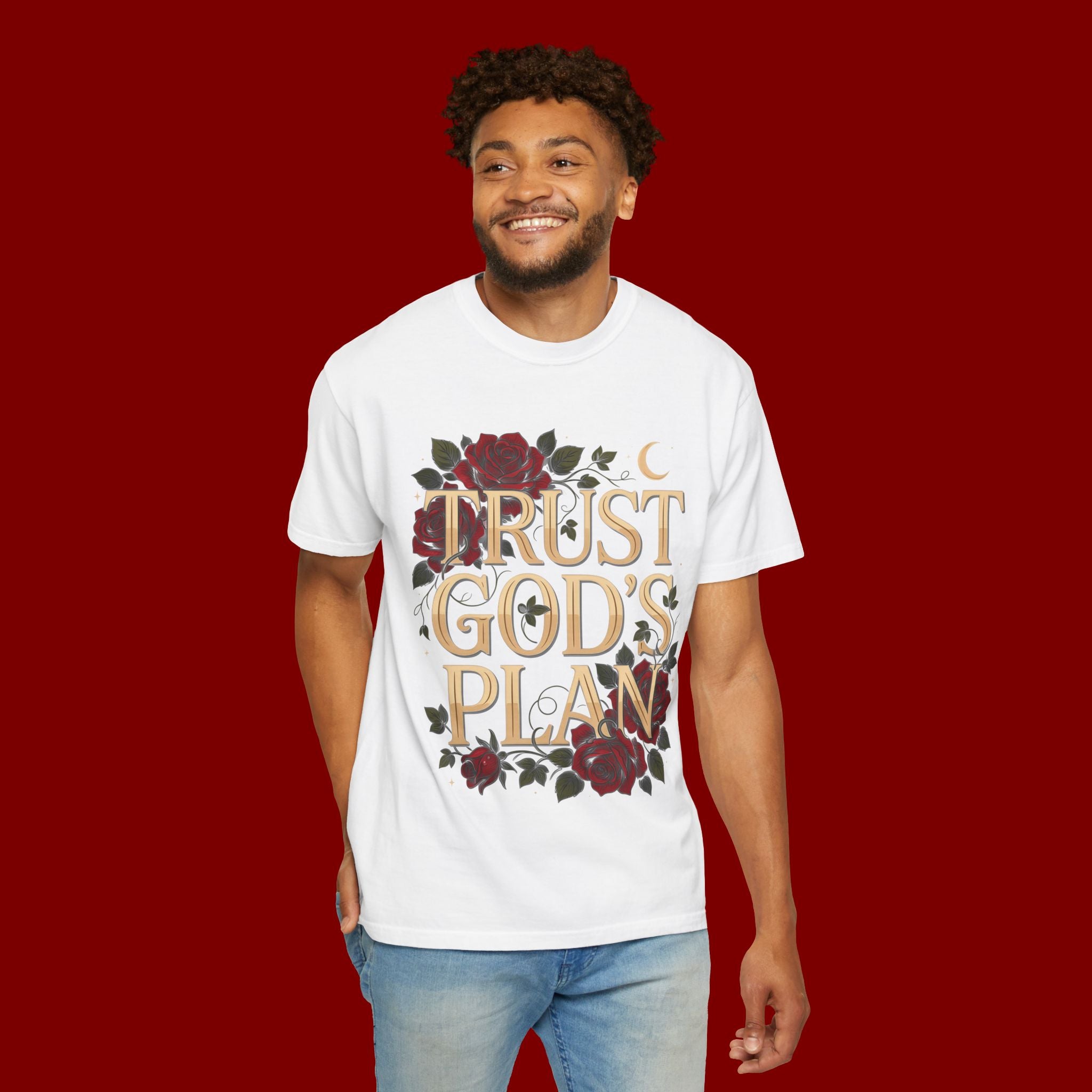 Trust God's Plan Floral T-Shirt — Inspirational Christian Tee