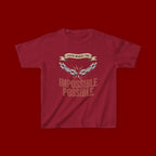 Kids Tee — "Faith Makes the Impossible Possible" Inspirational Graphic