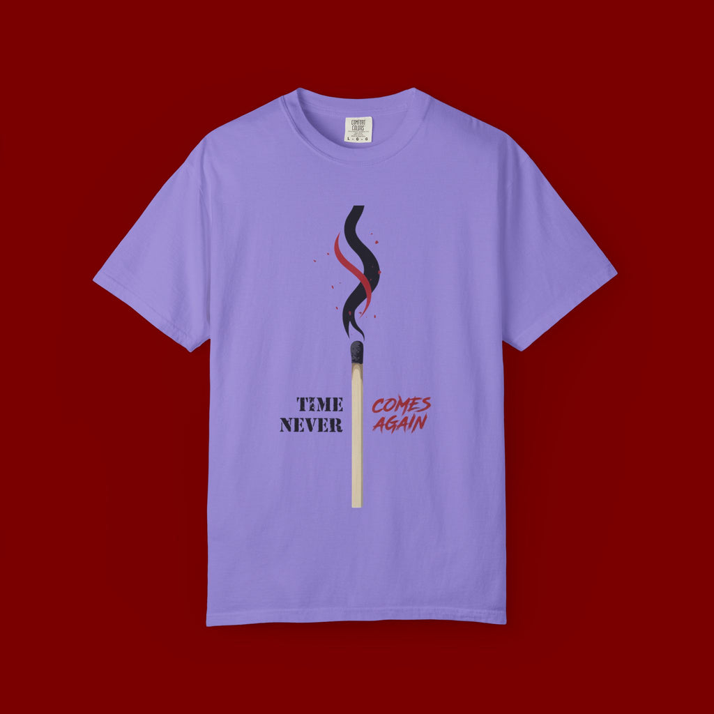 Matchstick Graphic T-Shirt — “Time Never Comes Again” Vintage-Inspired Tee