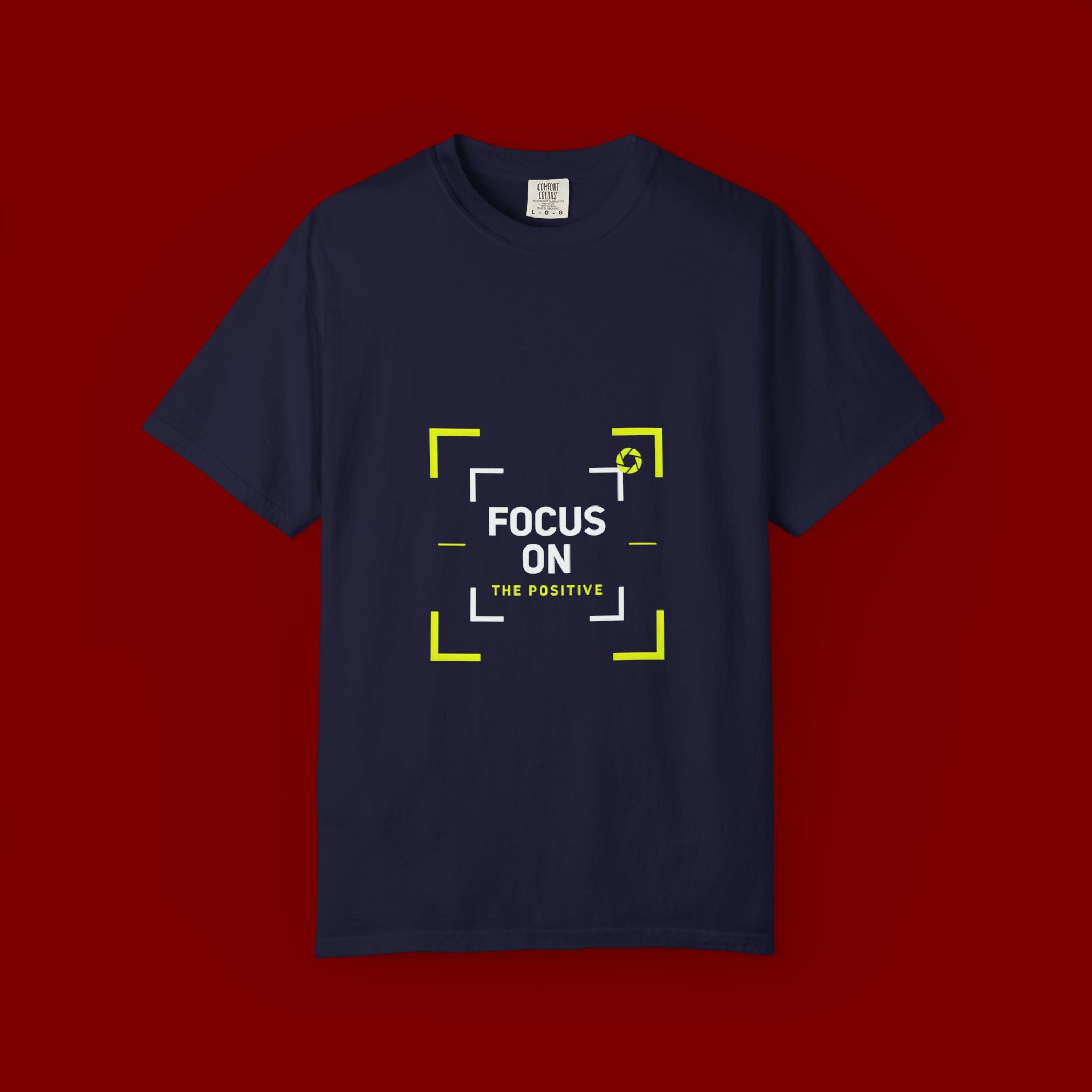 Minimalist 'Smile Frame' T-Shirt — Neon Accent Graphic Tee