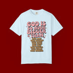 God Is So Much Bigger Tee — Retro Faith Graphic T-Shirt