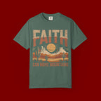 Faith Can Move Mountains T-Shirt — Retro Desert Inspirational Tee