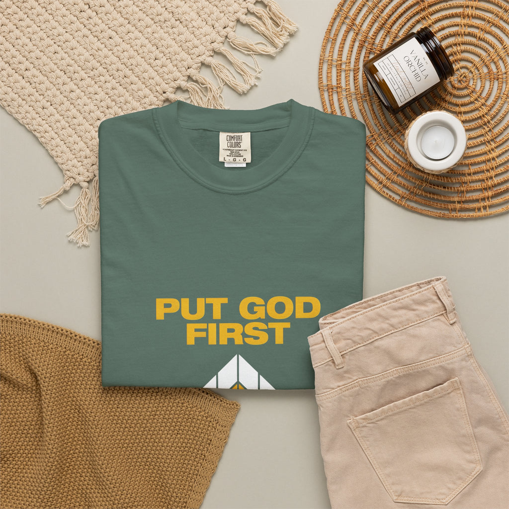 Put God First T-Shirt — Christian Faith Graphic Tee