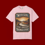 Inspirational Graphic T-Shirt — "With God, Every Hardship Brings Ease"