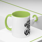 Ceramic Mug — "All Strength Comes From God" Black Accent Coffee Cup (11/15 oz)