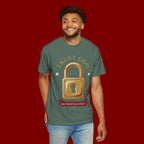 Trust God Lock T-Shirt — Christian Faith Tee “Trust God No Matter What”