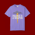 Prayer Is a Weapon T-Shirt — Christian Faith Lightning Graphic Tee