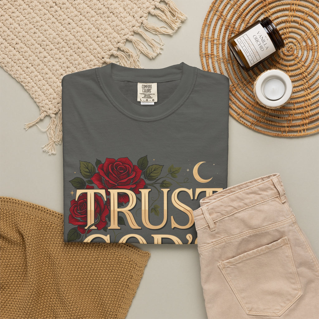 Trust God's Plan Floral T-Shirt — Inspirational Christian Tee