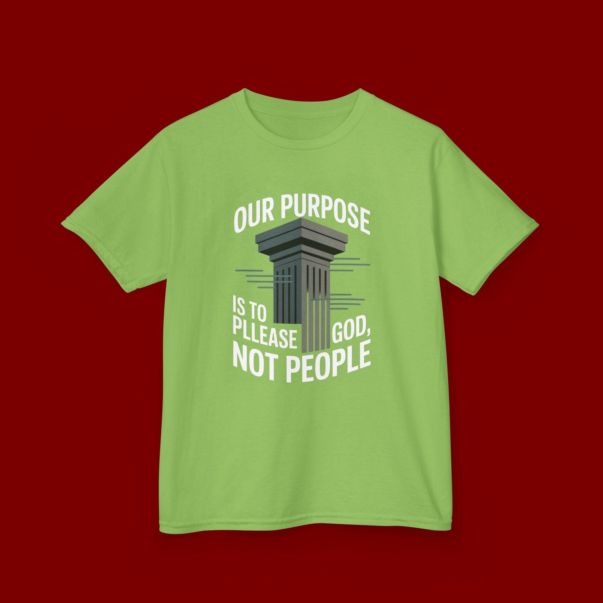 Kids T-Shirt — "Our Purpose Is To Please God, Not People" Faith Graphic Tee