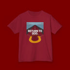 Kids Tee - "Return to God" Roadway Graphic Religious Youth Shirt