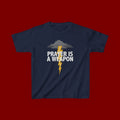 Kids Tee — "Prayer Is A Weapon" Lightning Graphic Christian Shirt