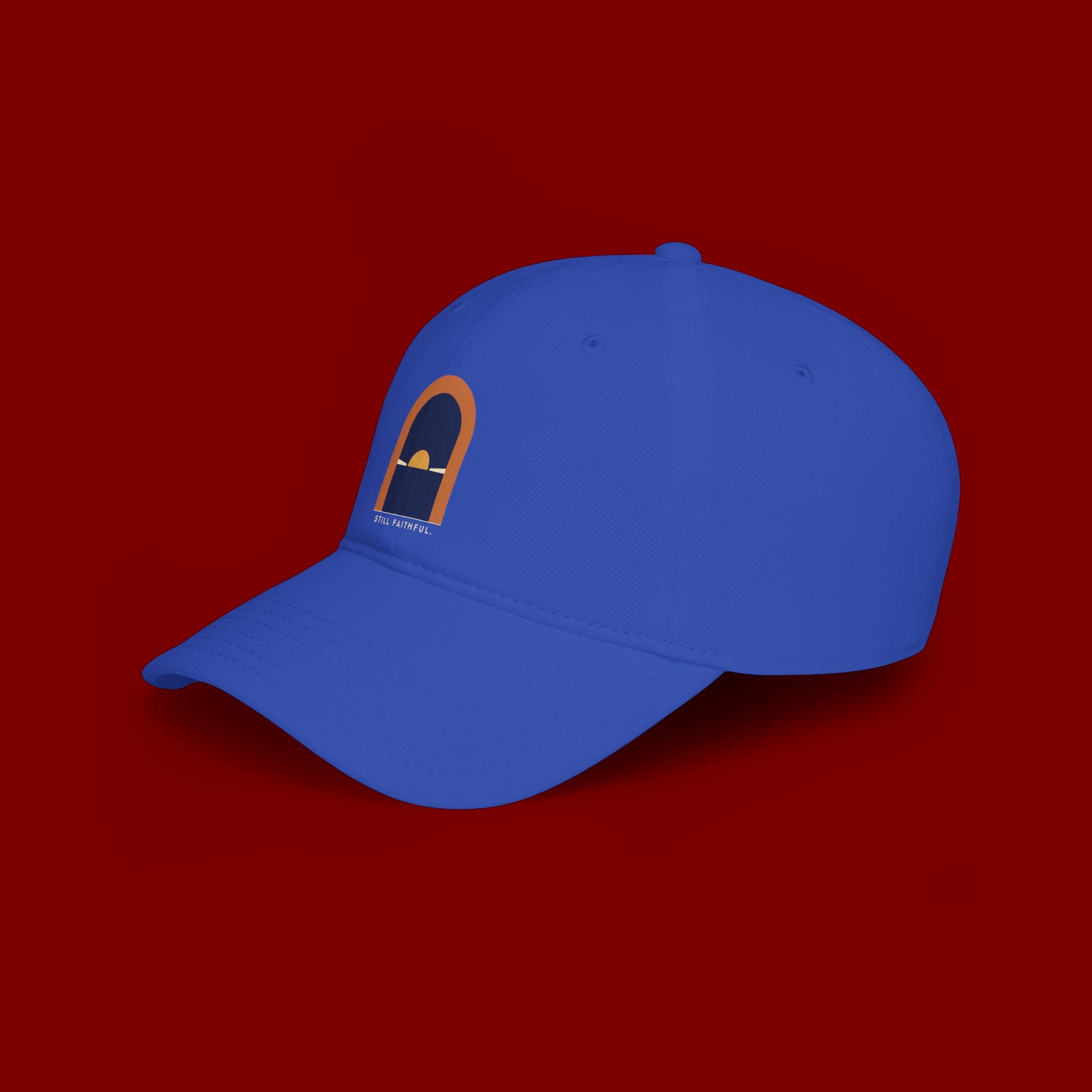 Lighthouse Sunset Cap — "Trust God" Embroidered Low Profile Baseball Hat