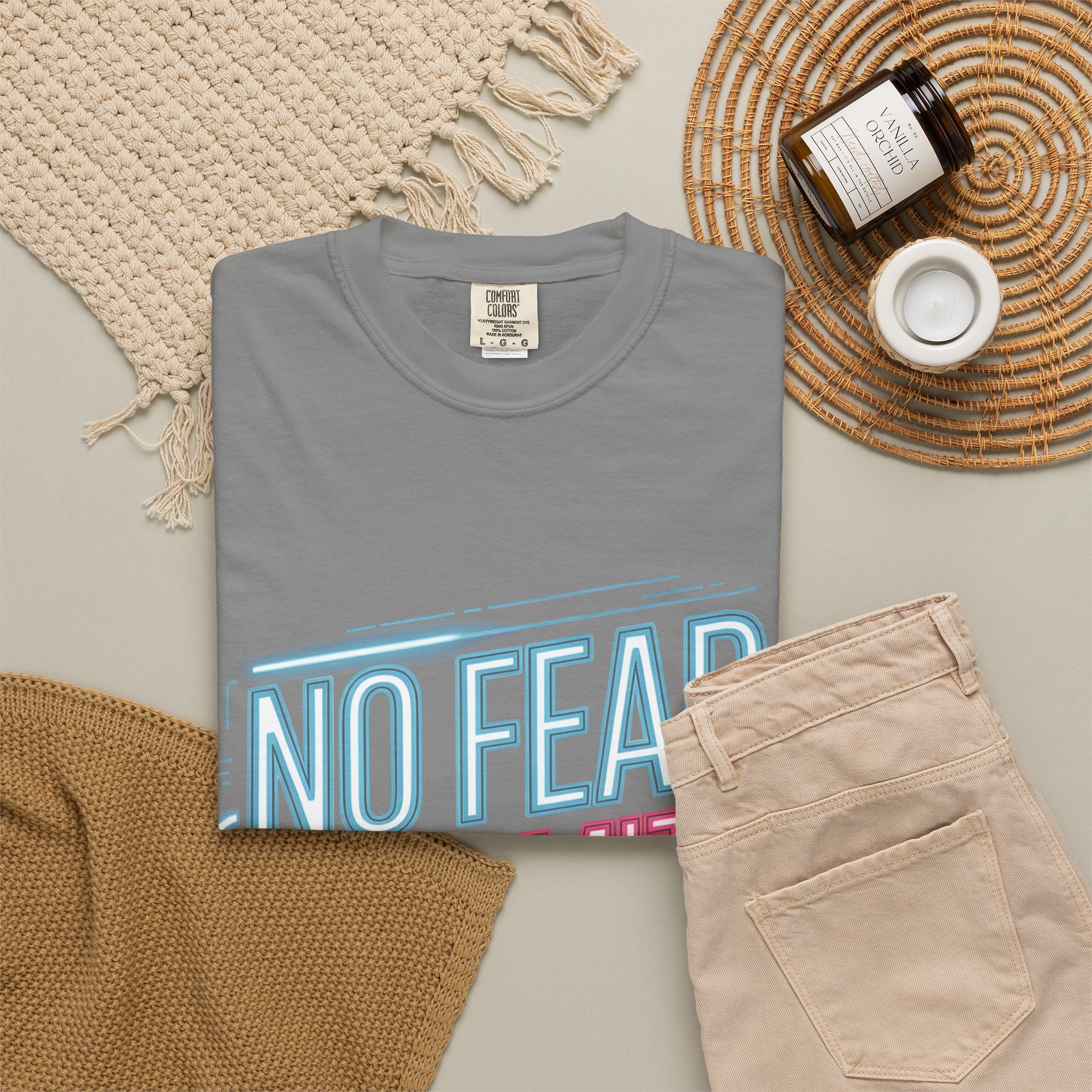 No Fear No Limits No Excuses Neon Graphic T-Shirt