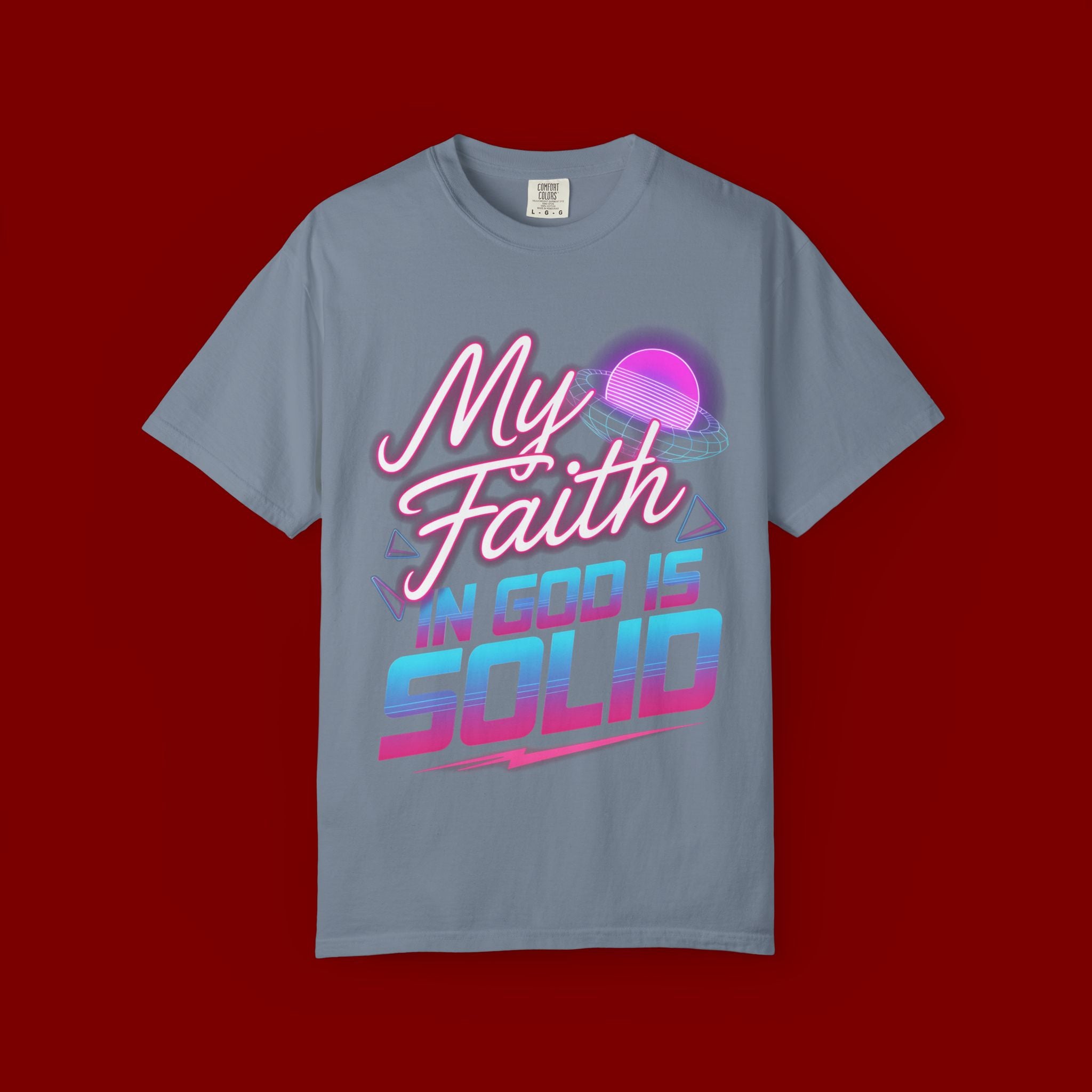 Faith T-Shirt — "My Faith in God Is Solid" Retro Graphic Tee